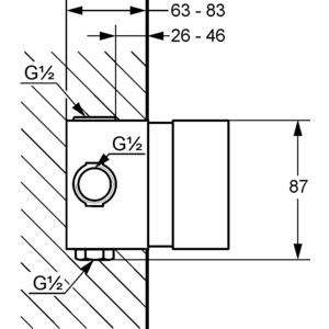 Термостат для ванны Kludi Adlon для скрытого монтажа (35158)