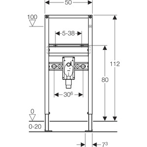 Инсталляция для раковины Geberit Duofix с сифоном (111.480.00.1)