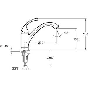 Смеситель для кухни Jacob Delafon Forte (E10415-CP)