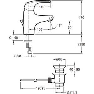 Смеситель для раковины Jacob Delafon Nateo (E72250-CP)