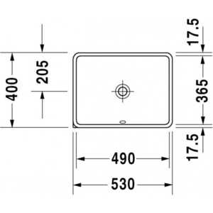 Раковина встраиваемая Duravit Starck 3 49х36 (0305490000)