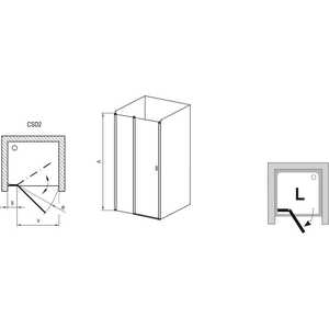 Душевая дверь Ravak Chrome CSD2 100 прозрачная, хром (0QVACC00Z1)