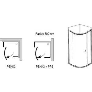 Душевой уголок Ravak Pskk3-80 80х80х190 см (37644101Z1)