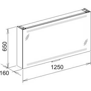 Зеркальный шкаф Keuco Edition 300 1250 x 650 x 160 мм (30202171201)