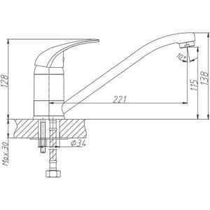 Смеситель для кухни Haiba HB03 хром (HB4203)