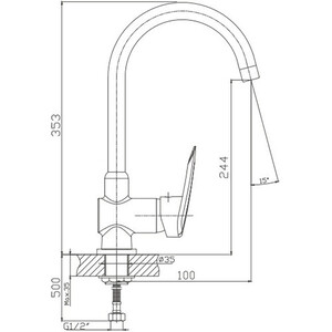 Смеситель для кухни Haiba HB07 хром (HB4007)