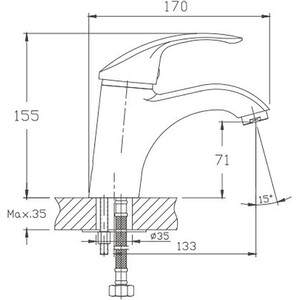 Смеситель для раковины Haiba HB21 хром (HB1021)