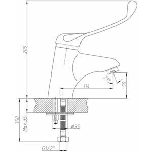 Смеситель для раковины Haiba HB54 хром (HB1054)