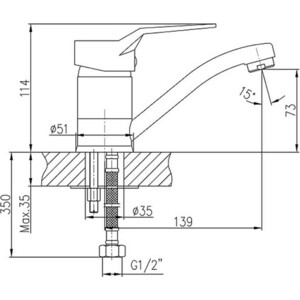 Смеситель для раковины Haiba HB63 хром (HB4563)