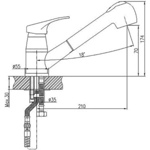 Смеситель для кухни Haiba HB13 хром (HB6013)