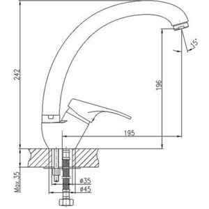 Смеситель для кухни Haiba HB13 хром (HB4113)