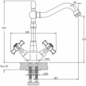Смеситель для кухни Haiba HB24 хром (HB4324)
