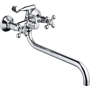 Смеситель для ванны Haiba HB19-2 универсальный, хром (HB2619-2)