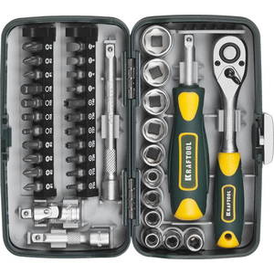 Набор торцевых головок и бит Kraftool 38 предметов Industrie (27970-H38)