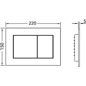Панель смыва TECE Now хром глянцевый (9240401)