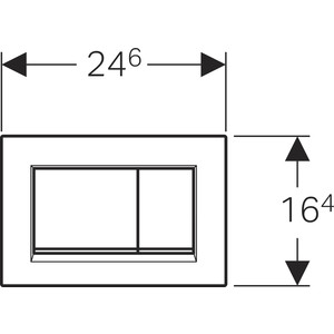 Кнопка смыва Geberit Sigma 30 белый/матовый хром (115.883.KL.1)
