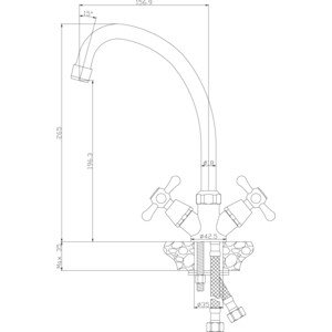 Смеситель для кухни Rossinka Silvermix хром (Y02-71)