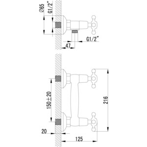 Смеситель для душа Lemark Vintage (LM2803B)