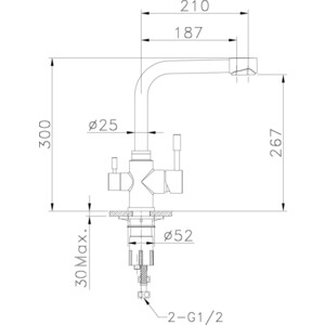 Смеситель для кухни Lemark Expert с подключением к фильтру (LM5061S)