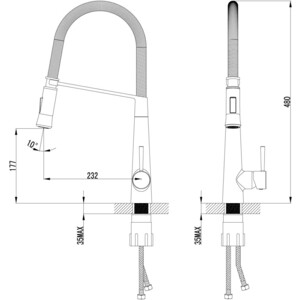 Смеситель для кухни Lemark Soul с гибким изливом (LM6002C)