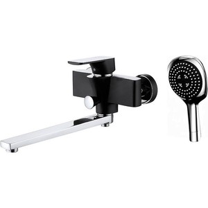 Смеситель для ванны D&K Berlin-Technische с душем, хром/черный (DA1433315)