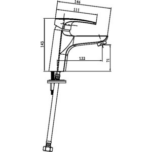 Смеситель для раковины Elghansa Monica New хром (1622519)