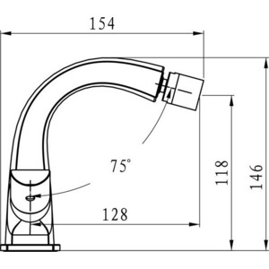 Смеситель для биде Elghansa New Wave Kappa хром (4907596)
