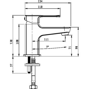 Смеситель для раковины Elghansa Scarlett New хром (1622245)