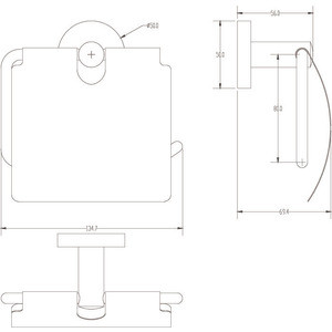 Держатель туалетной бумаги Elghansa Kentycky с крышкой, хром (KNT-300)