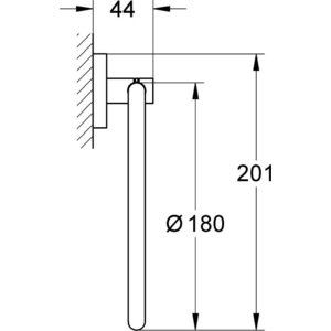Полотенцедержатель Grohe Essentials кольцо (40365001)