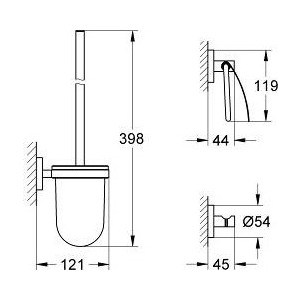 Набор аксессуаров Grohe Essentials 3 предмета (40407001)