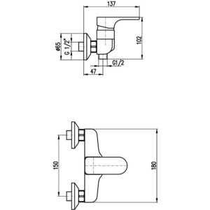 Смеситель для душа Rav Slezak Yukon (YU180.5)