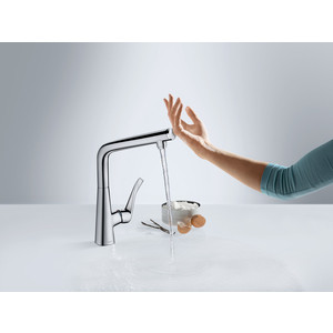 Смеситель для кухни Hansgrohe Metris Select сталь (14883000)