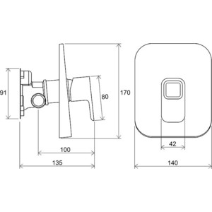 Смеситель для душа Ravak 10 TD 066.00 встраиваемый (X070071)
