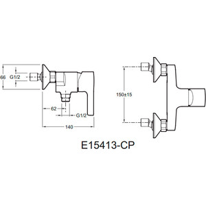 Смеситель для душа Jacob Delafon Viteo (E15413-CP)