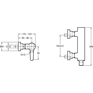 Смеситель для душа Jacob Delafon Aleo+ хром (E72318-CP)