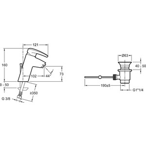 Смеситель для раковины Jacob Delafon Tea (E72600-CP)