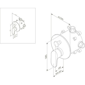 Смеситель для ванны Am.Pm Like с механизмом F100100, хром (F8085000, F100100)
