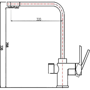 Смеситель для кухни ZorG Clean Water под фильтр (ZR 334 YF Черный металлик)