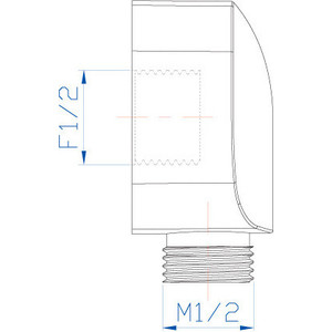 Подключение для шланга Lemark хром (LM8085C)