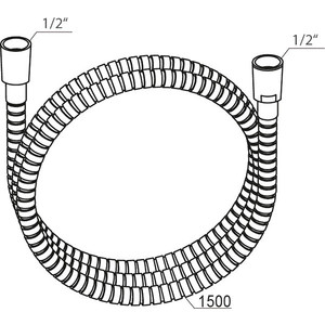 Душевой шланг Ravak 150 см, металл, хром (X07P340)