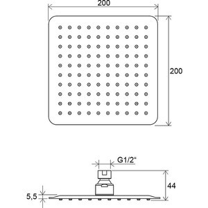 Верхний душ Ravak Chrome (X07P334)