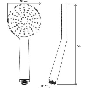 Ручной душ Ravak Flat (X07P343)