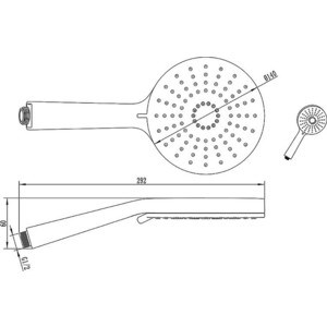 Ручной душ Ravak Flat (X07P344)