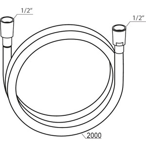 Душевой шланг Ravak SilverShine 200 см, ПВХ, усиленный, хром (X07P339)