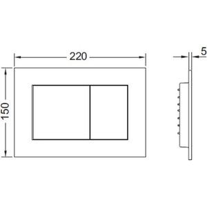 Панель смыва TECE Now чёрный (9240403)