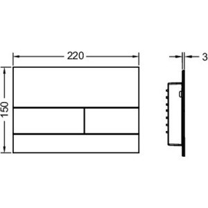 Панель смыва TECE Square металлическая, белая (9240832)