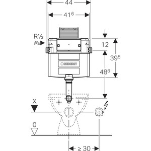 Смывной бачок Geberit Omega UP380 (109.050.00.1)