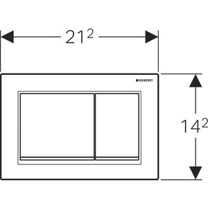 Кнопка смыва Geberit Omega 30 хром, декоративные полоски матовый хром (115.080.KH.1)