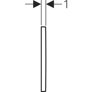 Кнопка смыва Geberit Omega 30 хром, декоративные полоски матовый хром (115.080.KH.1)